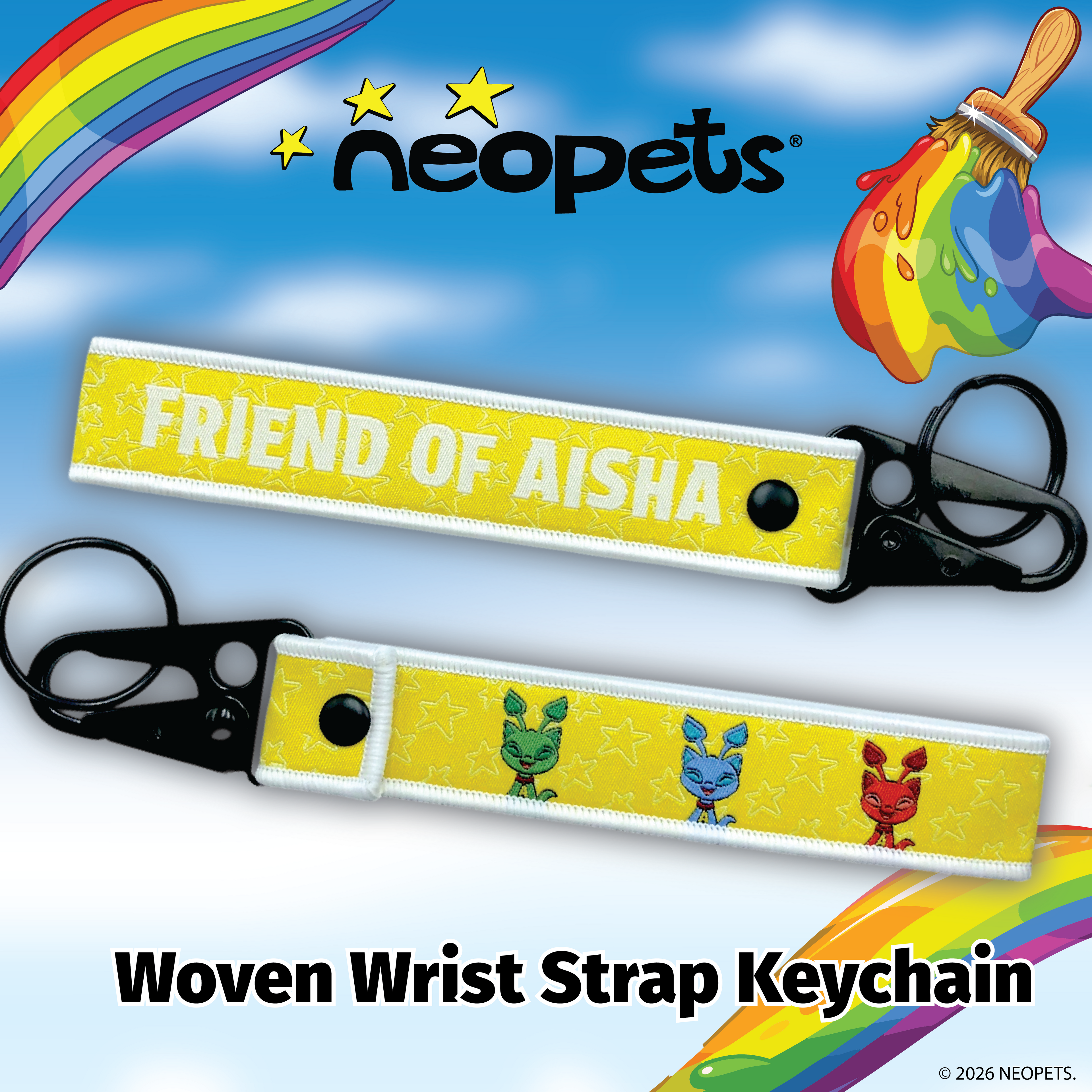 Neopets - "Friend Of..." Wrist Strap Keychain