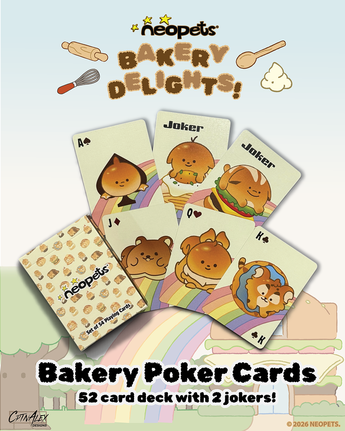 Neopets Bakery Delights Poker Playing Cards