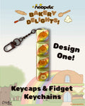 Neopets Bakery Besties Keycaps and Fidget Keychain