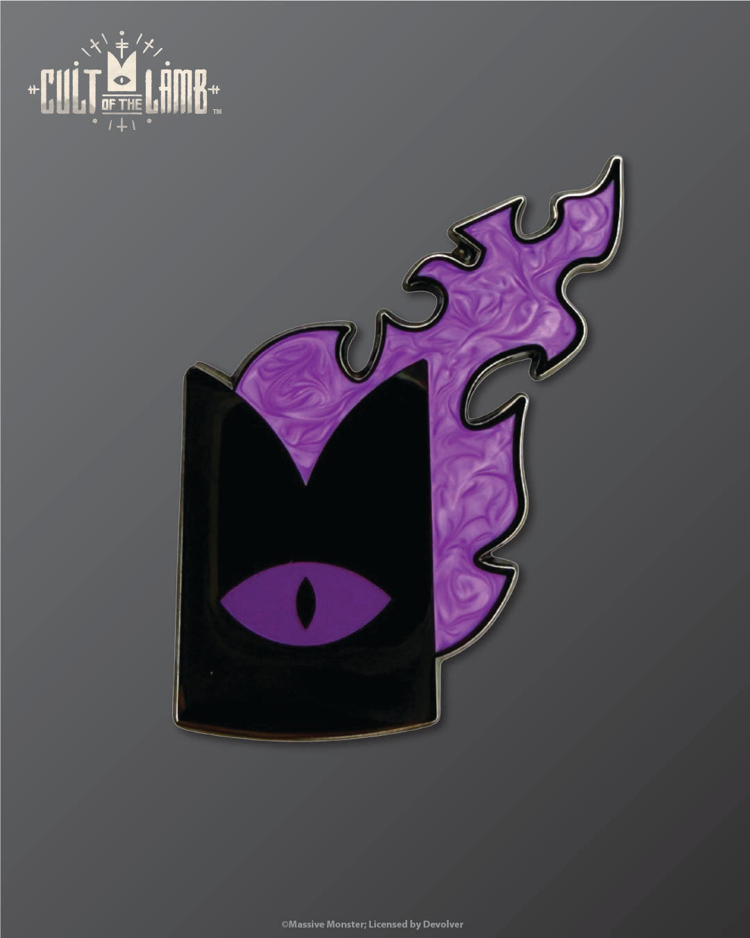 Cult of the Lamb - Flaming Crown Enamel Pin