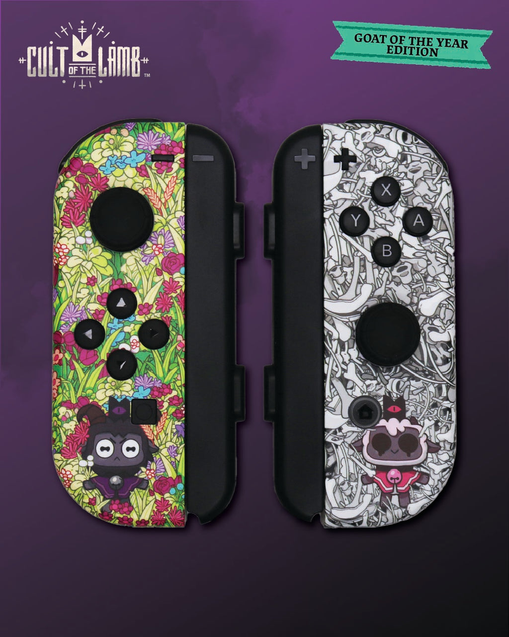 Cult of the Lamb Licensed Joy-Con (A) for Switch - Goat of the Year Edition