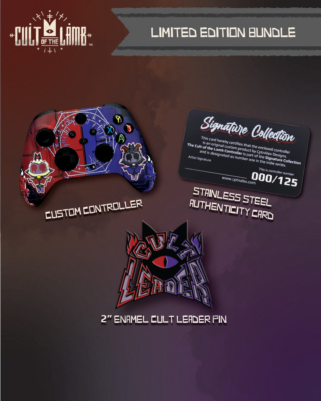 XB - Demonic Duo Cult of the Lamb Controller for Xbox
