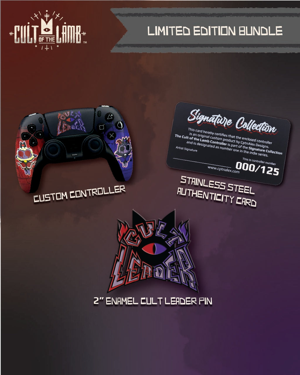 PS5 - Demonic Duo Cult of the Lamb DualSense Controller