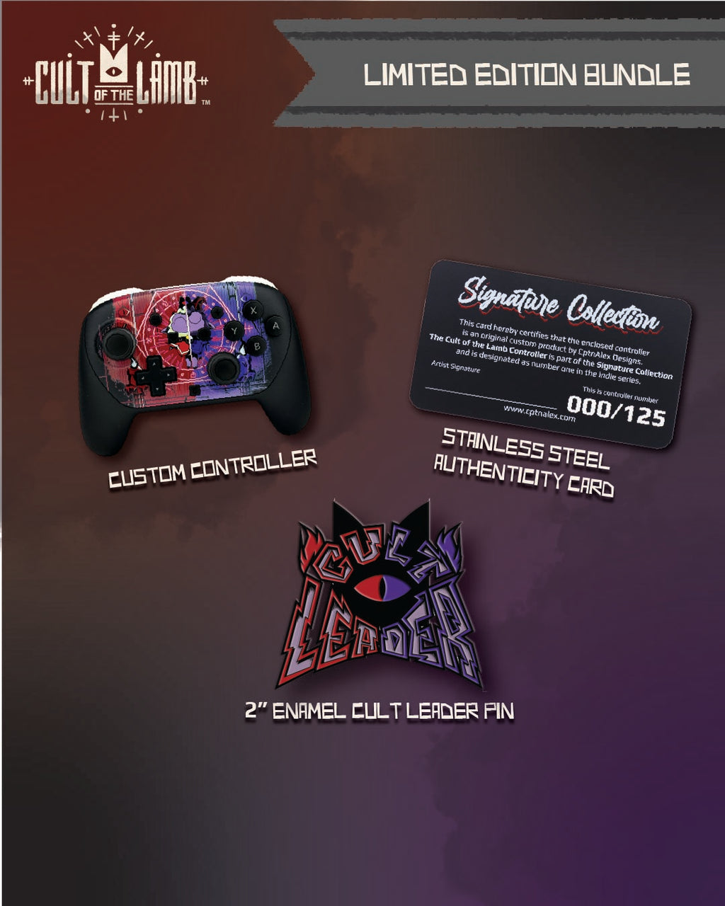 NS2 - Demonic Duo Cult of the Lamb Pro Controller for Nintendo Switch 2