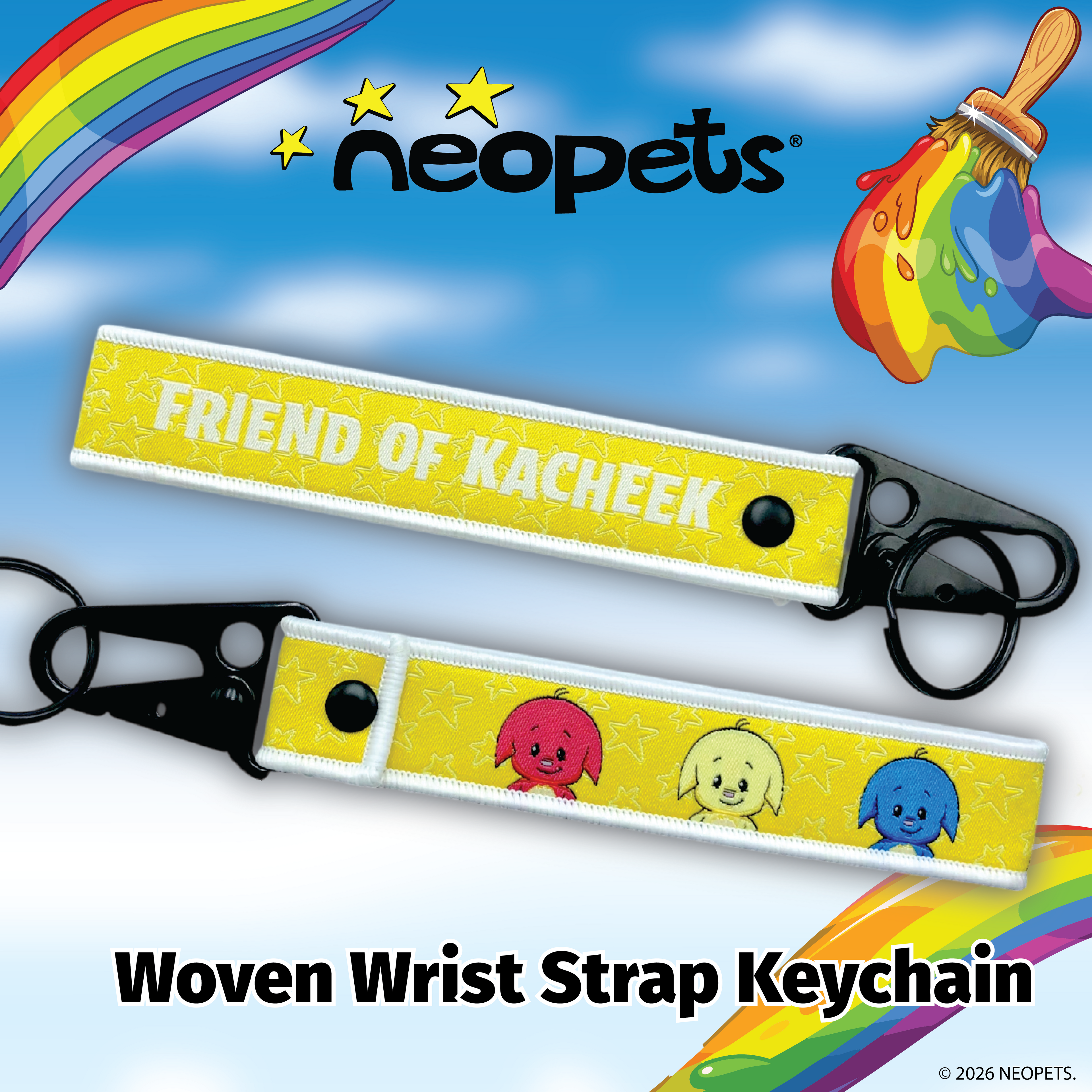 Neopets - "Friend Of..." Wrist Strap Keychain
