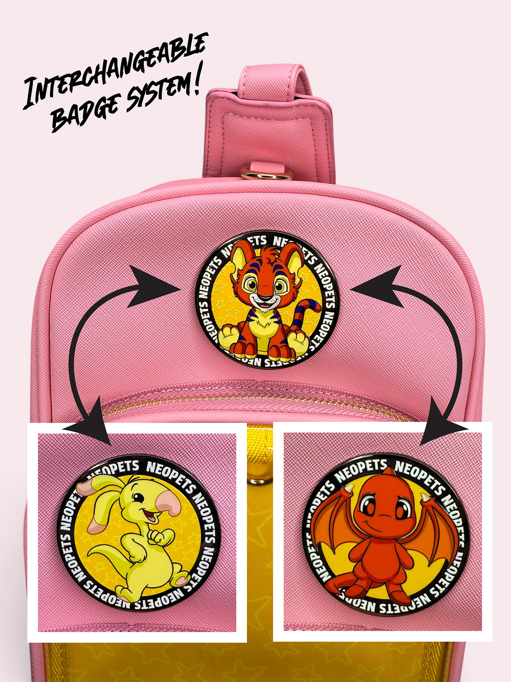 Neopets - Pink FLYT Commuter Show Sling Backpack