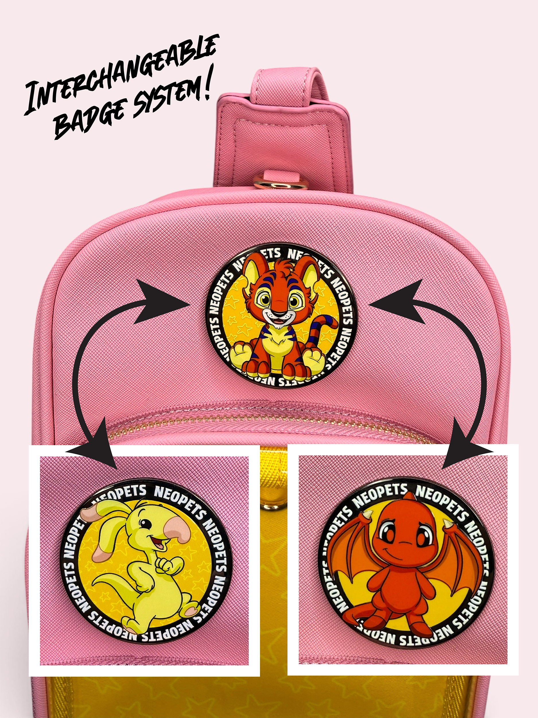 Neopets - Pink FLYT Commuter Show Sling Backpack