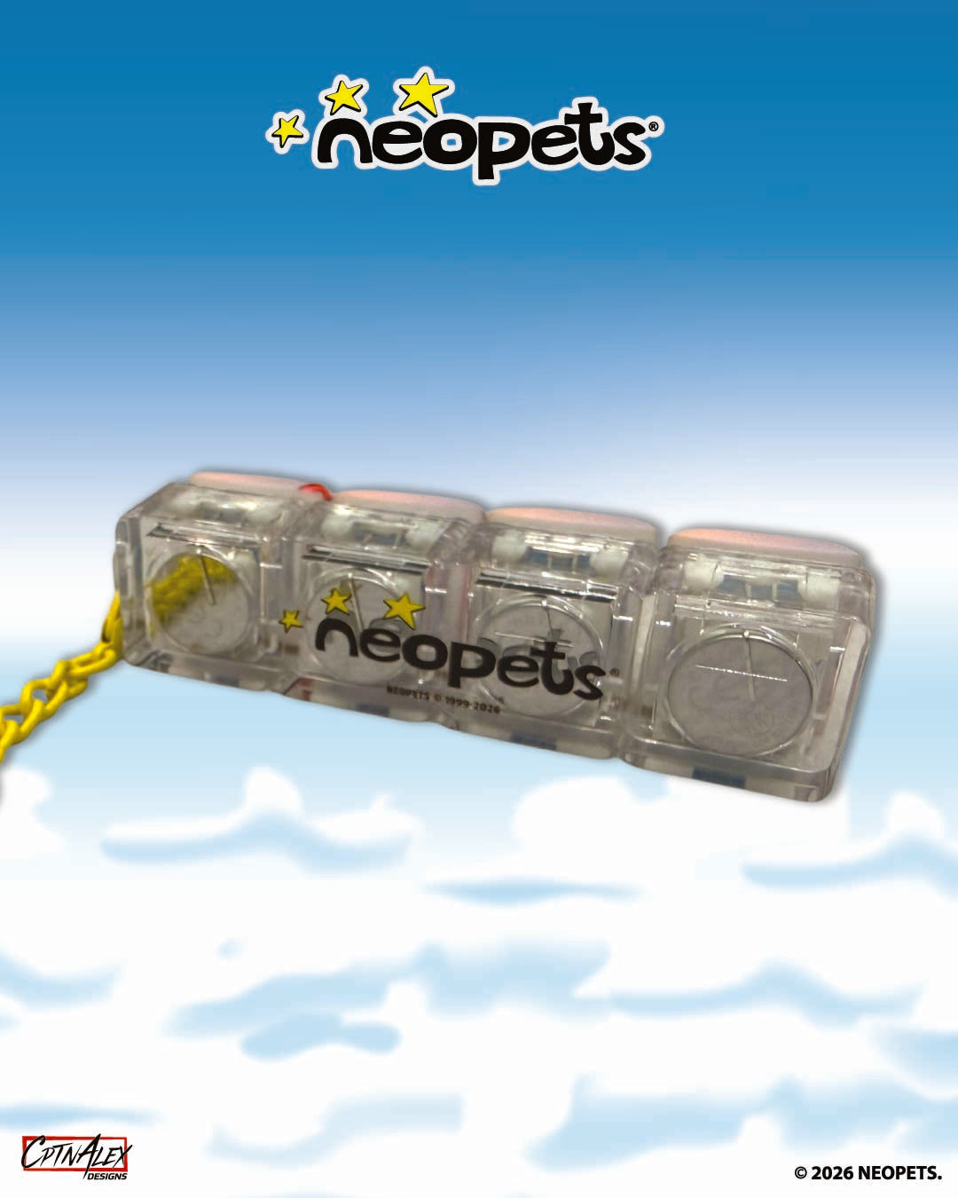 Neopets Rainbow Wonderland Keycaps & Fidget Keychain